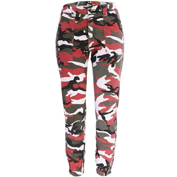 Pants for Women,Clearance Women's Plus Size Women's Casual Jeans Fashion Camouflage Overalls Hip-hop Pants Street Loose Jeans Trousers Denim Pant Loose Causal Pants