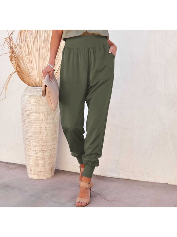 Pants for Women,Women's Plus Size Women's High-waisted Casual Pants With Split Hem For Comfortable And Versatile Casual Pants Loose Causal Pants