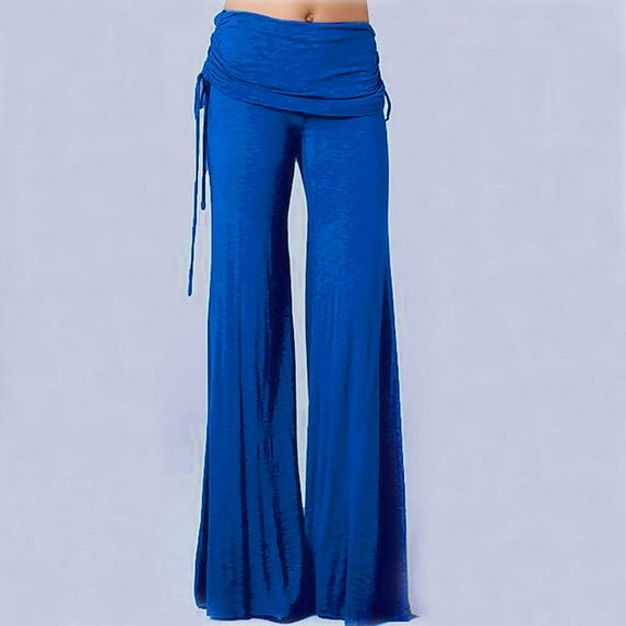 Tbopshirt Pants for Women,Women's Plus Size Women's Loose High Waist Wide Leg Pants Workout Out Leggings Casual Trousers Yoga Gym Flare Pants Loose Causal Pants