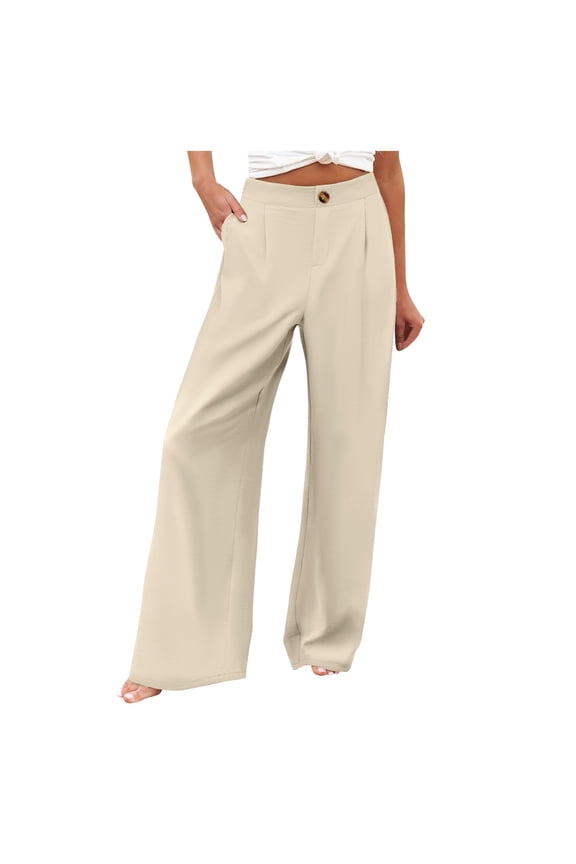 Pants for Women Comfy Elastic Pants Made by Womens Business Hiking Women Check Womens Cute Petite Petite on Casual for Tall Long Casual Fashion Khaki 2XL