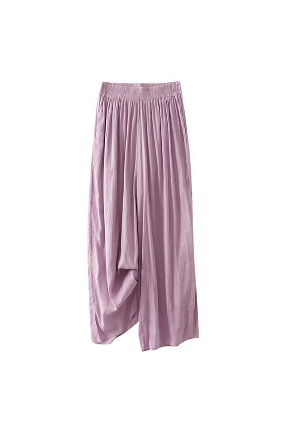 Pants for Women Cropped Pants Women Business Casual Outfit Leggings Yoga for Jean Athletic Flowing Yoga with plus Size Womens Casual Business Woman Wo Purple M