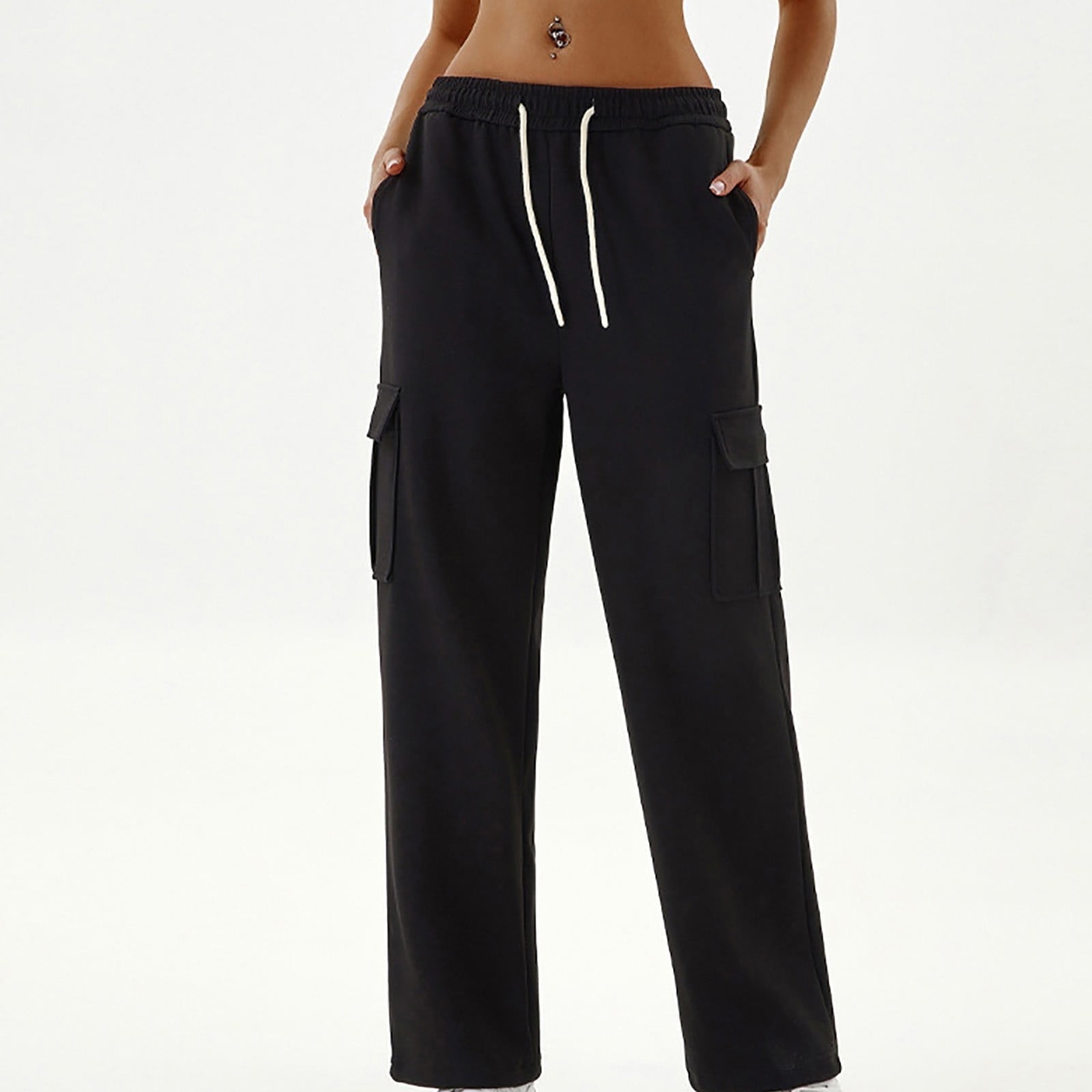 Free Assembly Women's Patch Pocket Sweatpants, 25” Inseam