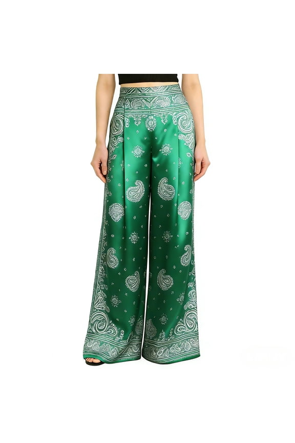 Pants For Women Harem Pants Thai Pants for Beach & Lounge High Waisted Flowy Women's Elastic Drawstring Printed Jumpsuit Boho Pants Genie Pants Yoga Pants Wide Leg Pants Woman