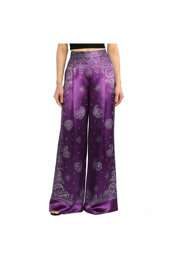 Pants For Women Harem Pants Thai Pants for Beach & Lounge High Waisted Flowy Women's Elastic Drawstring Printed Jumpsuit Boho Pants Genie Pants Yoga Pants Wide Leg Pants Woman