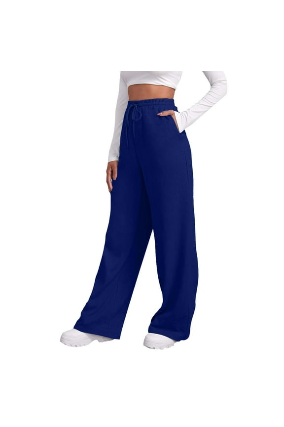 Pants for Women Ladies Dress Pants Womens with Stripe Women's Interview Clothes Winter Sports for Women Work Clothes plus Size Womens Dress Elastic Waist Style And Co Trousers Comfy Blue 3XL