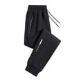 thumbnail image 1 of Pants for Women Linen Women Pants Elastic Winter Sports Casual Slim Long 14 Flare Sweatpants with Stripe Pajama Womens Harem Dressy Petite Casual Chambray W Black 7XL, 1 of 5