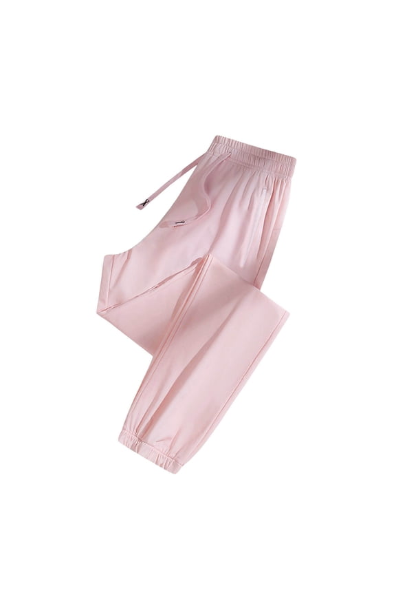 Pants for Women Loose Drawstring Pants Women Casual Loose Petite on Casual for Long Clothes Winter Sweats Soft Solid Womens Separates Business Clothes Patterned Dress Pink XL