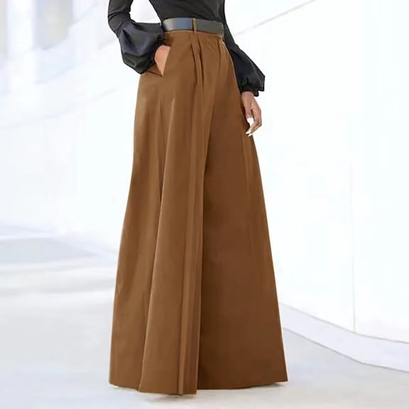 Pants For Women Palazzo Pants Summer Printed Cropped Linen Comfy Baggy Trousers With Pockets Fashion Elegant Party High Waist Wide Leg Trousers Flared Pants Tan Sweatpants Women's Casual Pants for