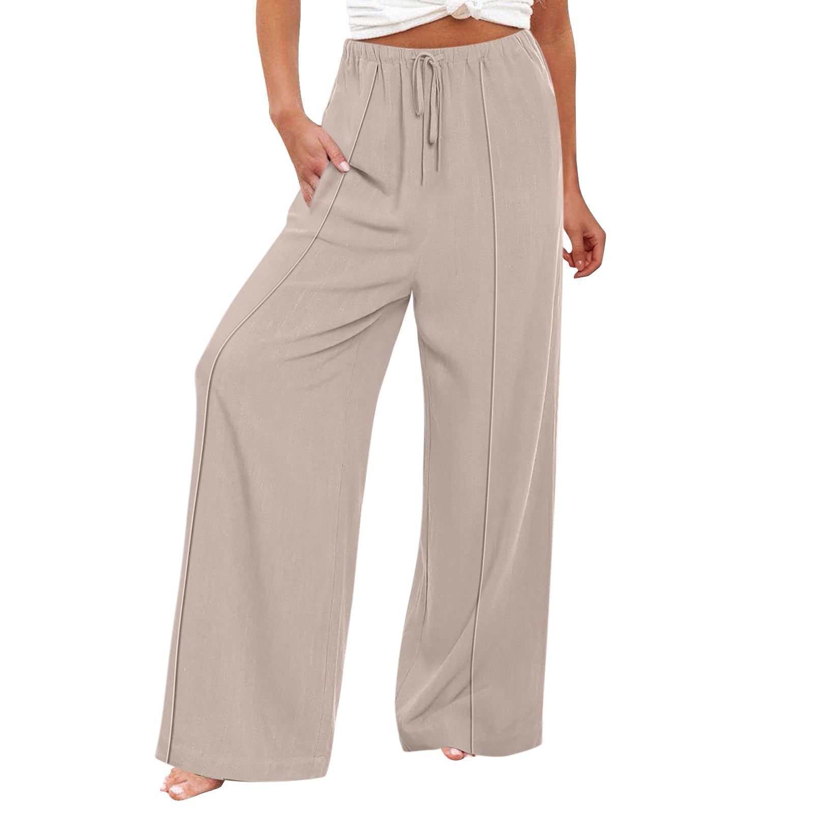 Pants for Women Smart Skin Pants Winter Track Women Casual Long Fall Womens  Clothes Tempo Leopard Print Drawstring Business Casual Outfit Lady Yoga  Pant Long Drawstring Outfits Khaki XL - Walmart.com