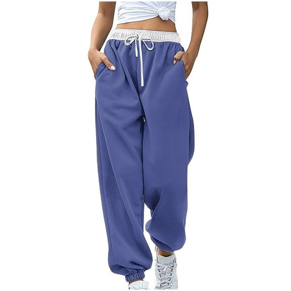 Pants for Women Sweatpants Women Baggy Joggers Workout Loose Loungewear Comfy Sweat Pants Winter Fall High Waisted Athletic Pants Womens Flannel Pajama Pants S-2 Purple M