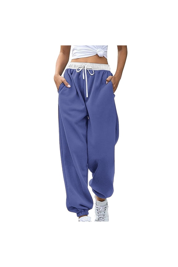 Pants for Women Sweatpants Women Baggy Joggers Workout Loose Loungewear Comfy Sweat Pants Winter Fall High Waisted Athletic Pants Womens Flannel Pajama Pants S-2 Purple M
