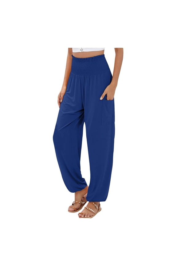 Pants for Women Teal Work Pants Boot Cut for Women Works Wear Work Leggings Tall Cute Tall Lightweight Pant Casual Pant Womens New Casual Fashion Women's Wear Elastic High Blue L