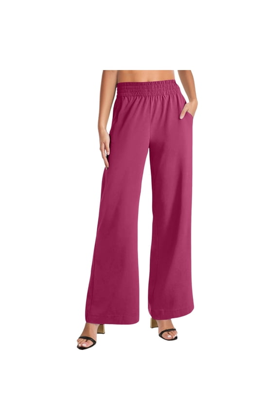 Pants for Women Tempo Pants Women Cropped Womens Casual Print Style Clothes S Business Casual V Shape Leggings Cute Athletic Clothes for Petite Woman Trouser Hot Pink XL