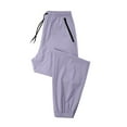 thumbnail image 1 of Pants for Women Trendy New Unisex Straight Leg Sweatpants Casual Drawstring Elastic Waist Pants Comfy Loose Fitted Jogger Pants with Pockets Womens Workout Pants Purple S, 1 of 9