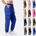 thumbnail image 1 of Pants for Women Women Pants Cargo Pants for Women Women's Outdoor-drying Pants Rushing Pants Spring And Summer Hiking Mountaineering Pants-drying Pants Casual Sports Pants Blue XXL, 1 of 9