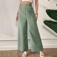 thumbnail image 1 of zejinsd Pants for Women Women's Spring And Solid Color Versatile Straight Tube High Waisted Commuting Suit Pants Commuting Suit Pants Wide Leg Pants Spring And AutumnPants, 1 of 5