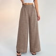 thumbnail image 1 of Pants for Women Women's Spring And Solid Color Versatile Straight Tube High Waisted Commuting Suit Pants Commuting Suit Pants Wide Leg Pants Spring And AutumnPants, 1 of 5