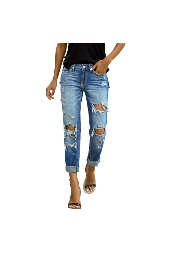 Pants for Women Wool Pants Casual Petite Business for Women Business Clothes Work Tall Work Juniors Loose Casual Anytime Pant Beaded Flare Baggy Blue M