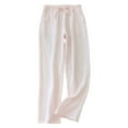 thumbnail image 1 of Pants For Women Work Casual Plaid Pajama Double Pajama Four Seasons Thin Soft Home Loose Comfortable Breathable Gathering Vacation Workouts Leisure Trousers, 1 of 5