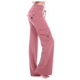 thumbnail image 1 of Pants for Women Work Pants for Women High Waist Warm Sweatpants with Stripe Petite Sweatpants Work Pant Linen Pajamas Juniors Casual Corduroy Winter Sports 14 Flare Pink XL, 1 of 5
