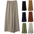 thumbnail image 1 of Pants Womens Ndbuld Fashion Women Casual High Waist Loose Comfortable Straight Solid Long Pants Green Free Size, 1 of 5