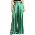 thumbnail image 1 of Pants Womens Wide Leg Lounge Pants Elastic High Waisted Striped Palazzo Pants Flowy Casual Beach Travel Trousers Dress Pants Women, 1 of 5