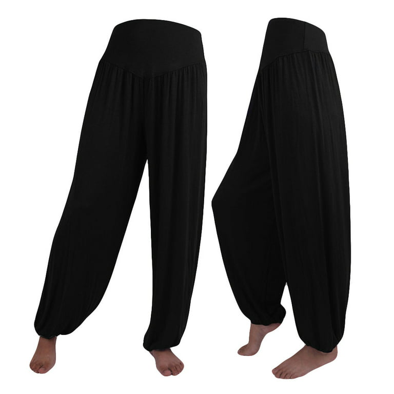 Pants Yoga Elastic Loose Womens Sports Soft Casual Cotton Dance Pants  Cotton Spandex Yoga Pants Womens Comfy Pants 