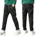 thumbnail image 1 of Boys Regular Straight Fit Jeans Kids Casual Denim Pants Child Stretch Denim Pants BK1 13 Years-14 Years, 1 of 6