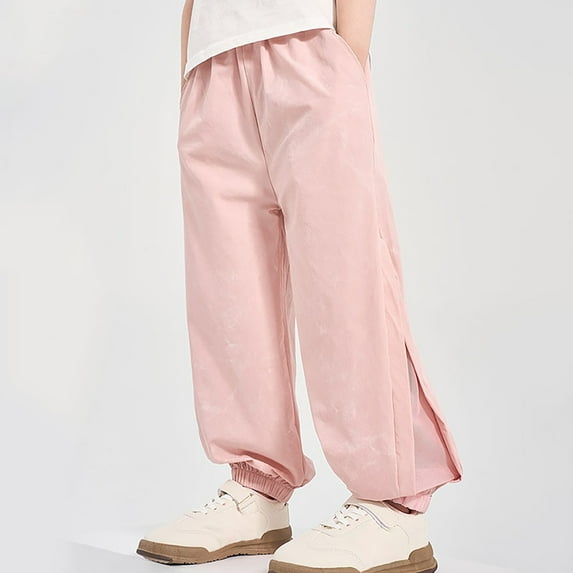 Pants for Boys Athletic Jogger With Side Mesh Elastic Cuffed Activewear