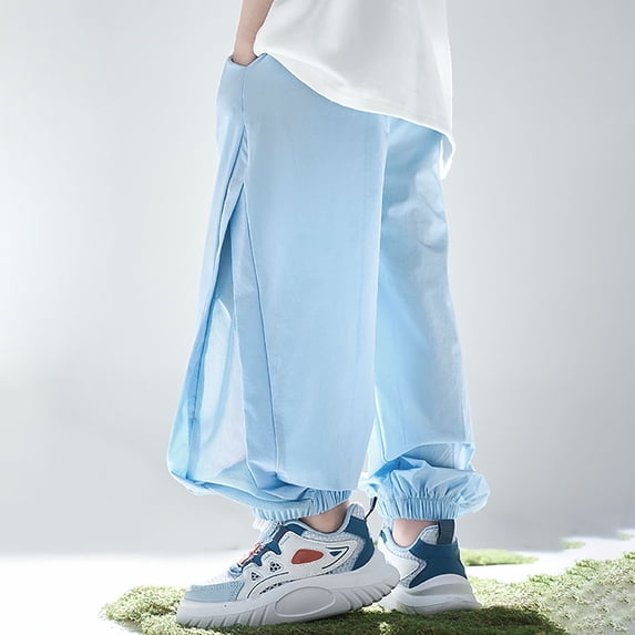 Pants for Boys Athletic Jogger With Side Mesh Elastic Cuffed Trousers