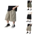 thumbnail image 1 of Pants for Boys Boys Cargo Trousers With Elastic Waist Tailored for Everyday Casual School Outdoor Activities Spring Summer Kids Pants for Ages 4-12, 1 of 7