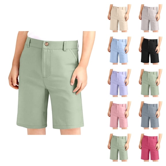 Pants for Boys Boys Pants With Adjustable Waist and Flat Front Design Everyday Casual Wear Trousers for Boys and Girls School Outdoor Activities