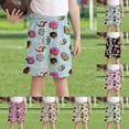 thumbnail image 1 of Pants for Boys Boys Summer Donut Print Elastic Waist Comfortable Breathable Casual Shorts Pink 5-6 Years, 1 of 8