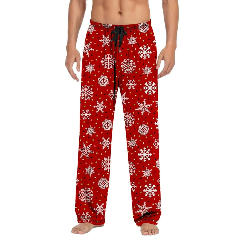 Pants for Boys Christmas Casual Pajama with Drawstring and Pockets Exercise Comfortably Trousers for Men Walmart
