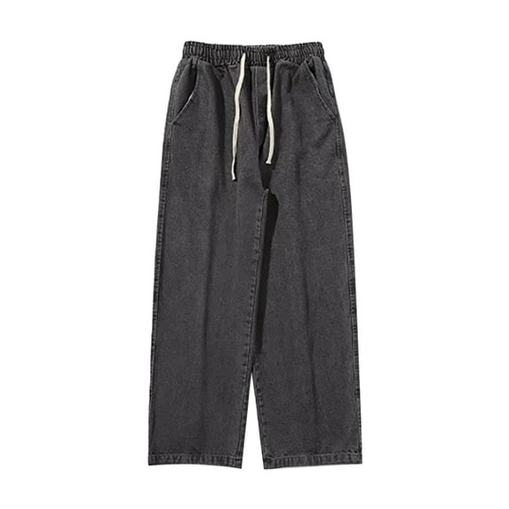 Pants for Boys Fashion Big Loose Relaxed Fit Straight Leg Jeans Denim Comfortable and Casual Long Pants