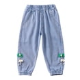 thumbnail image 1 of Pants for Girls 3-4 Years Baby Denim Jeans Jeans Soft Elastic Waist Denim Stretchy Comfortable Breathable Trendy Outdoor Trousers, 1 of 6
