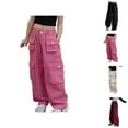thumbnail image 1 of Pants for Girls Back To School Clothes for Teen Girls Comfortable Cargo Pants Casual Joggers with Pockets for Everyday Wear Ideal for Kids 3-15, 1 of 4