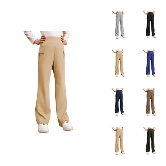 Pants for Girls Back To School Clothes for Teen Girls Stylish Flared Trousers for School and Outdoor Activities for Ages 5-16 Years