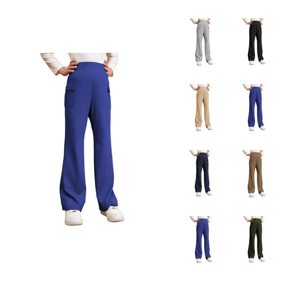 Pants for Girls Back To School Clothes for Teen Girls Stylish Flared Trousers for School and Outdoor Activities for Ages 5-16 Years