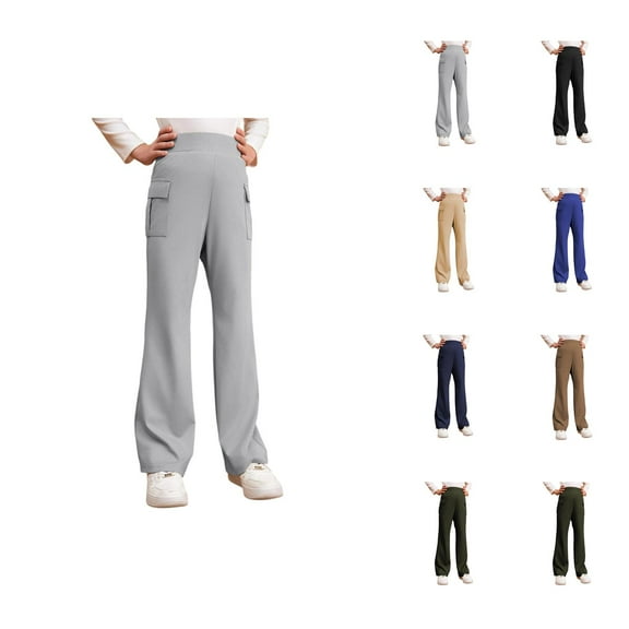 Pants for Girls Back To School Clothes for Teen Girls Stylish Flared Trousers for School and Outdoor Activities for Ages 5-16 Years