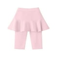 thumbnail image 1 of Pants for Girls Casual Pants for Girls Girls Knee Length Leggings With Skirt Kids Summer Ruffle Skirt Pants Stretchy Athletic Pants For 3 10 Years, 1 of 3