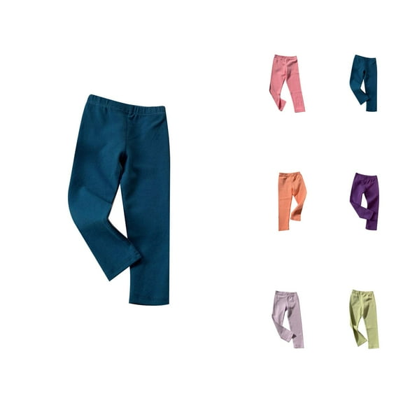 Pants for Girls Casual Pants for Girls Toddler Baby Girls Leggings Ribbed Ruffle No Print Tight Stocking Bottom Pants for Everyday Comfort and Style