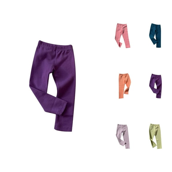 Pants for Girls Casual Pants for Girls Toddler Baby Girls Leggings Ribbed Ruffle No Print Tight Stocking Bottom Pants for Everyday Comfort and Style