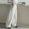 thumbnail image 1 of Pants for Girls Drawstring Elastic Sweatpants Solid Color Casual Joggers Trousers, 1 of 4