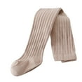 thumbnail image 1 of Pants for Girls Girls Tights Cable Knit Leggings Stockings Footed Tights Toddlers Child Cotton Pantyhose Y2k Pants(Color:Khaki,Size:6-7 Years), 1 of 7