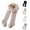 thumbnail image 1 of Pants for Girls Kids Baby Girls Lined Warm Full Length Leggings Stretchy Basic Winter Stocking Pants for Daily Wear Coffee 4-6 Years, 1 of 4