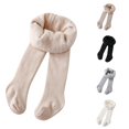 thumbnail image 1 of Pants for Girls Kids Baby Girls Lined Warm Full Length Leggings Stretchy Basic Winter Stocking Pants for Daily Wear Khaki 0-6 Months, 1 of 7