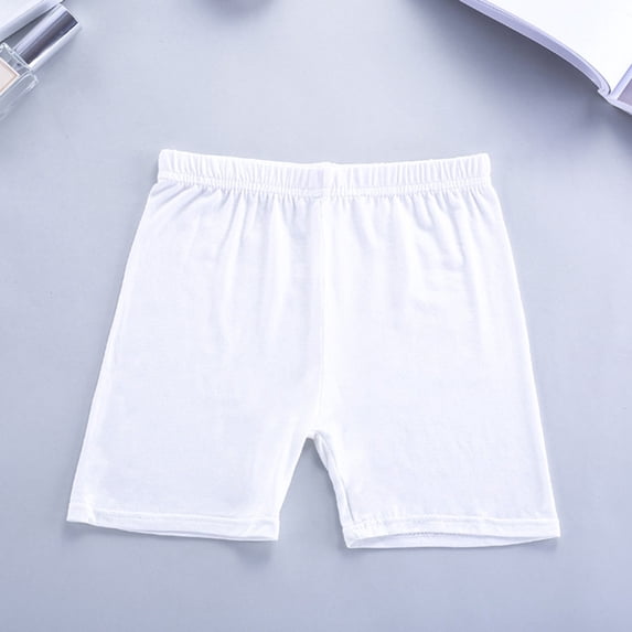 Pants for Girls Size 9-10Y Kids Modesty Lining Elastic Shorts Solid Breathable
