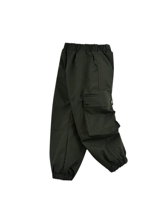 Pants for Kids Girl Boy Winter Fall Fleece Lined Sherpa Work Cargo Lounge Thermal Fuzzy Pants Kid 2026