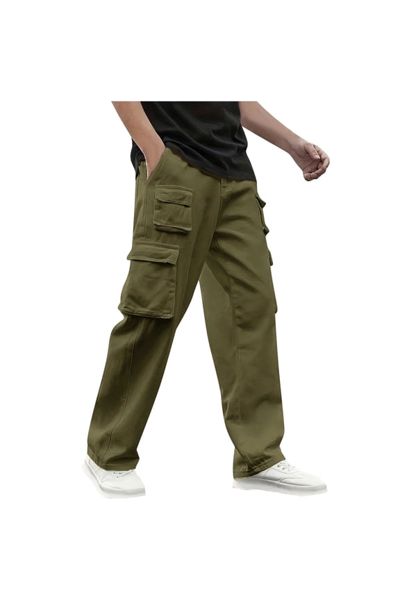 Pants for Man Fall Summer Lounge Ruched Paperbag Straight Leg Elastic Waist Basic Long Leg Pants Man 2026 Clothes Trendy Country Concert